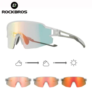 ROCKBROS lunettes de cyclisme lentille polarisée photochromique lunettes de vélo UV400 lunettes de Protection lunettes de soleil vtt lunettes de vélo de route