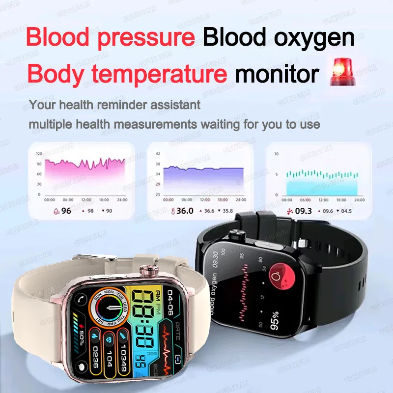 2025New ECG + PPG AI diagnostic de santé montre intelligente hommes femmes horloge lipïde sang BP acide urique traqueur de fréquence cardiaque pour Xiaomi Smartwatch – Image 5