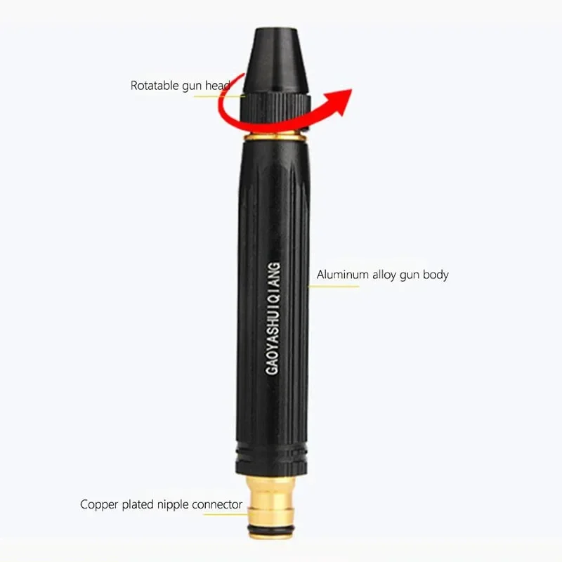 Pistolet à eau haute pression pour le lavage de voiture, buse de lavage portable à jet direct, outils pour la maison et le jardin. – Image 4