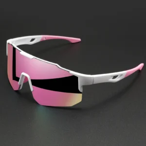 Lunettes de soleil de sport surdimensionnées et colorées - Design enveloppant, protection UV400, unisexe, confort optimal pour le vélo, la randonnée et les activités de plein air
