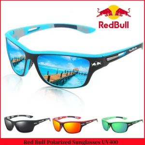 Lunettes de soleil polarisées Red Bull pour la pêche, la conduite, la randonnée et l'aventure. Lunettes de soleil classiques UV400.