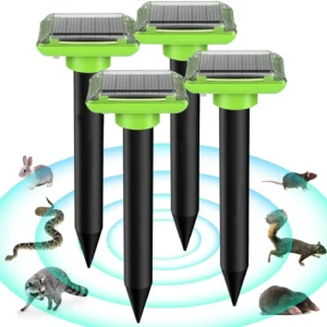 Répulsif solaire extérieur étanche IP66 contre les rongeurs et les serpents pour jardin, potager, pelouse et cour