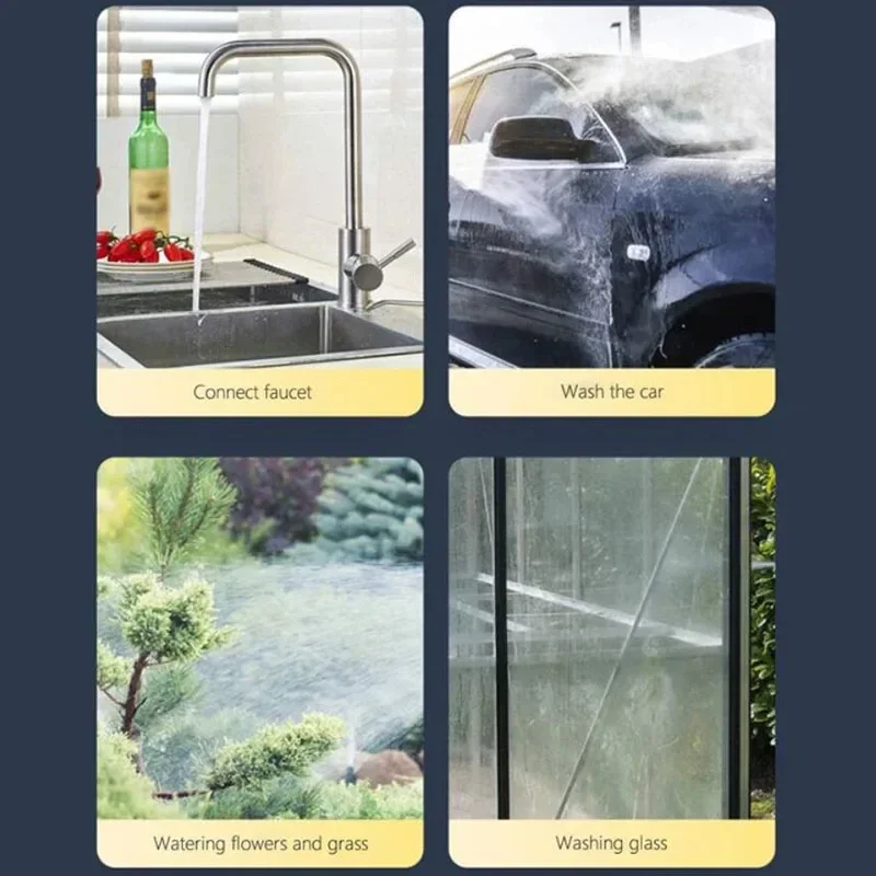 Pistolet à eau haute pression pour le lavage de voiture, buse de lavage portable à jet direct, outils pour la maison et le jardin. – Image 5