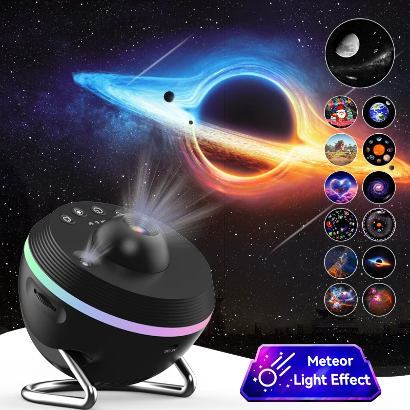 Projecteur d'étoiles Galaxy 12 en 1 avec météore, veilleuse ultra claire, boule spatiale lointaine, planétarium, lumières pour enfants G