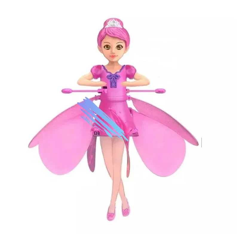 Poupée volante féerique elfe, hélicoptère, Machine à Induction de geste, jouet volant rotatif lumineux, cadeau de vacances de noël pour enfants – Image 3