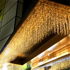 Guirlande lumineuse LED de Noël 5 m – Rideau lumineux à effet glaçons
