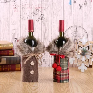 Housse décorative pour bouteille de vin – Noël
