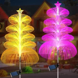 Lampe solaire décorative de jardin à effet méduse – Éclairage multicolore changeant
