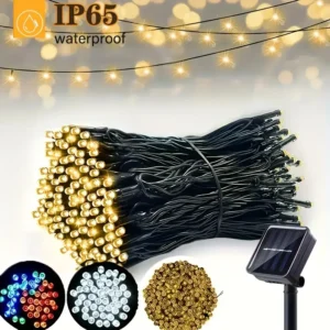 Guirlande lumineuse solaire LED extérieure – Décoration de Noël et du jardin