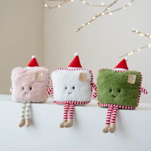 Peluche décorative de Noël à jambes pendantes – Personnage fantaisie à suspendre ou à asseoir