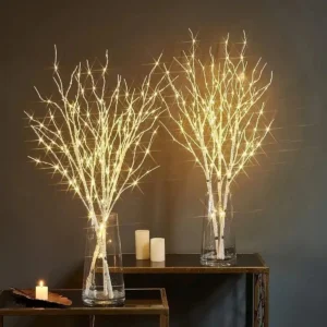 Branche lumineuse LED en forme de bouleau blanc – Décoration festive