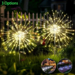 Lampe solaire LED effet feu d’artifice – Décoration lumineuse extérieure pour jardin et terrasse